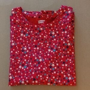 Lands' End Red Star Print Tank Top